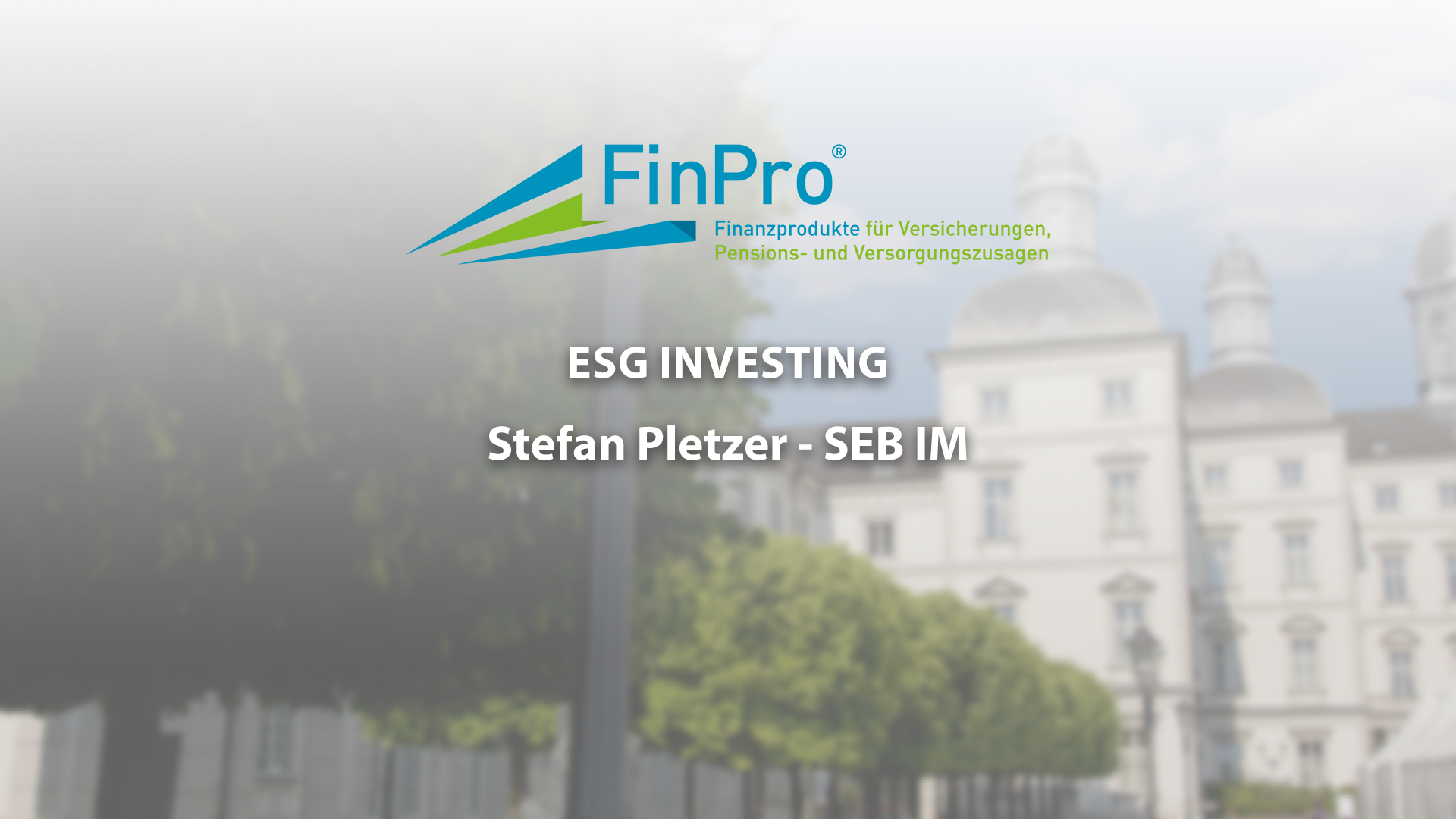 Read more about the article ESG Investing – Stefan Pletzer – FinPro23
